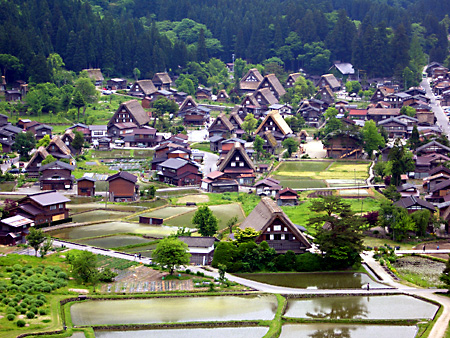 白川郷、加賀越前、金沢、兼六園、東茶屋