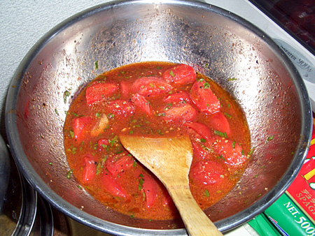 トマトの冷製カッペリーニ