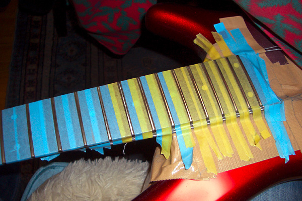 フレットの摺り合わせ - Ibanez SR-380 - AriaProII AVANTE - DoromPATIODoromPATIO