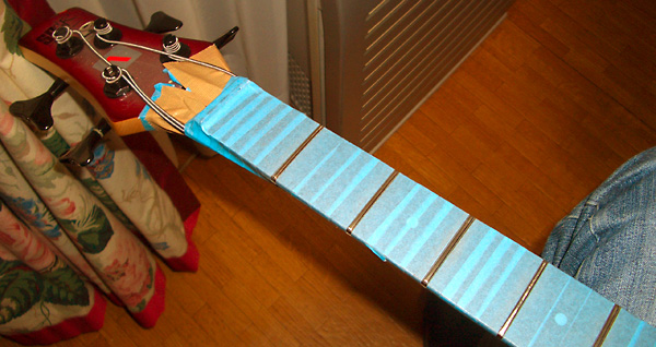 フレットの摺り合わせ - Ibanez SR-380 - AriaProII AVANTE - DoromPATIODoromPATIO