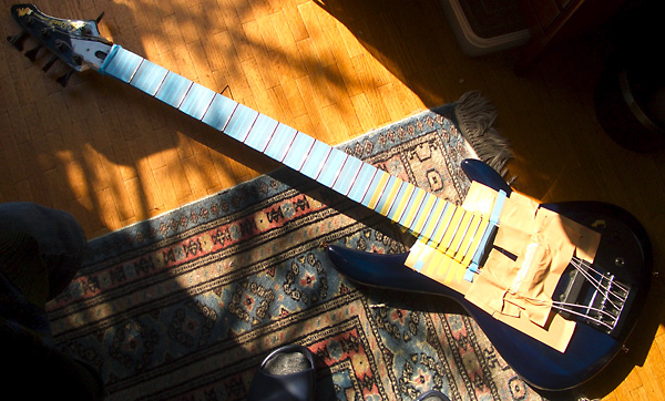 フレットの摺り合わせ - Ibanez SR-380 - AriaProII AVANTE - DoromPATIODoromPATIO