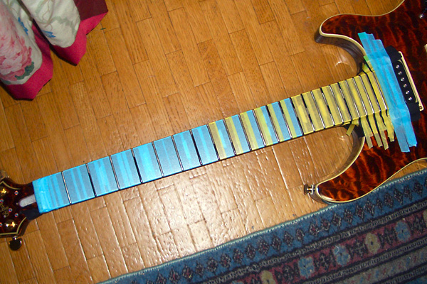 フレットの摺り合わせ