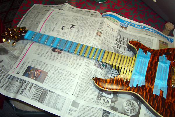 フレットの摺り合わせ