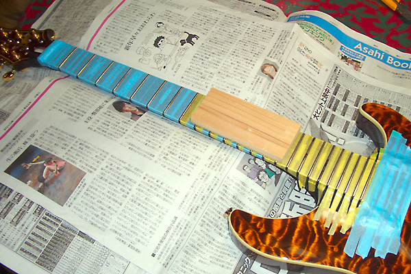 フレットの摺り合わせ